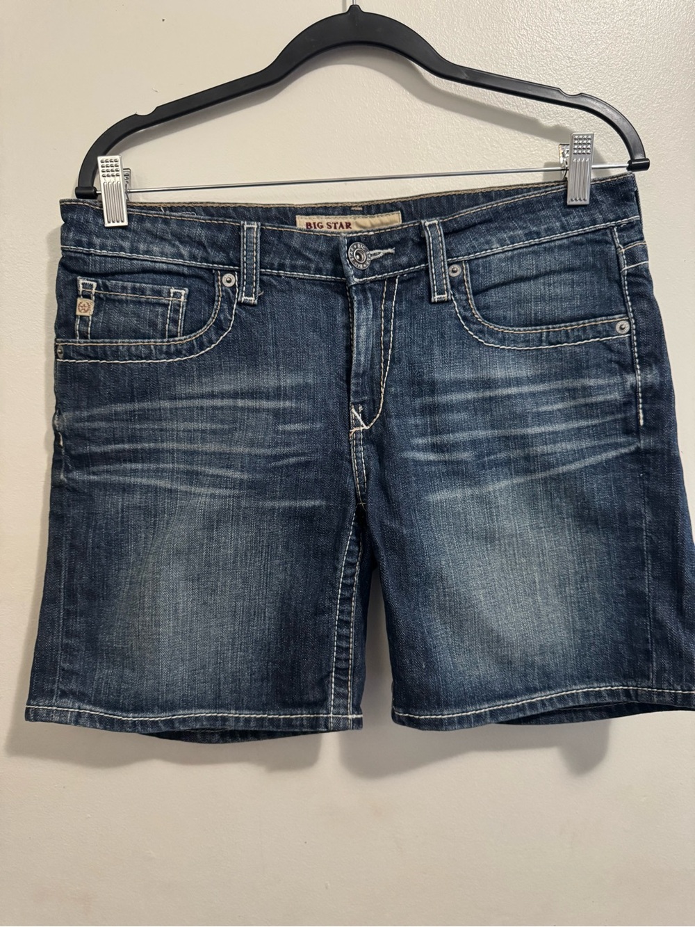 Big Star jean shorts Denim Women Blue
Vintage Y2K Low Rise Waist